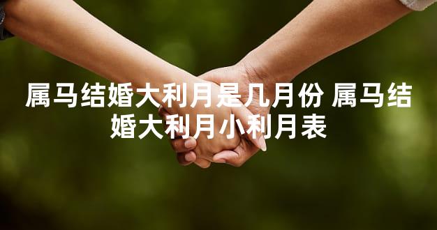 属马结婚大利月是几月份 属马结婚大利月小利月表